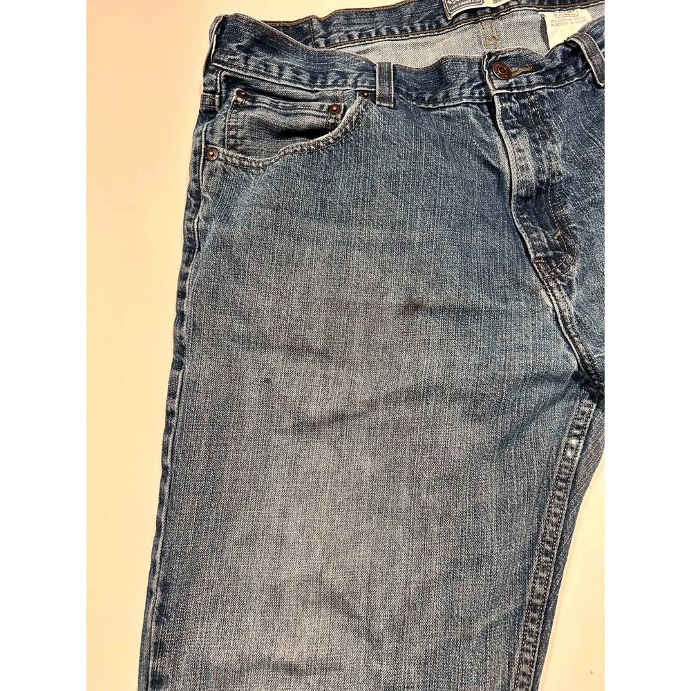 Signature by Levi Strauss & Co Mens Straight Leg Jeans Blue Denim 36x32 - Picture 6 of 10